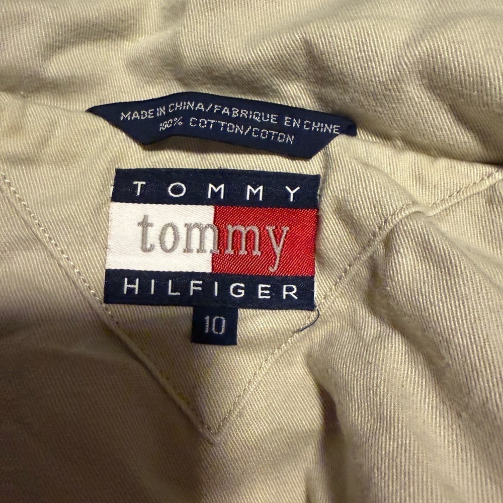 Tommy Hilfiger Tan Pea Coat with Classic Double-Breasted Design Medium Size 10 - Picture 6 of 6